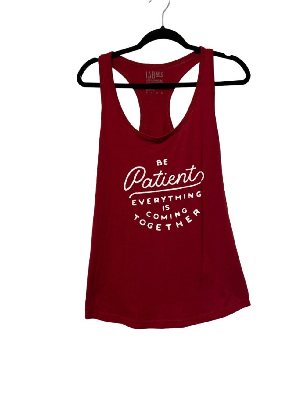 IABMFG red scoopneck racer back tank top woman’s size 2 XL 1351